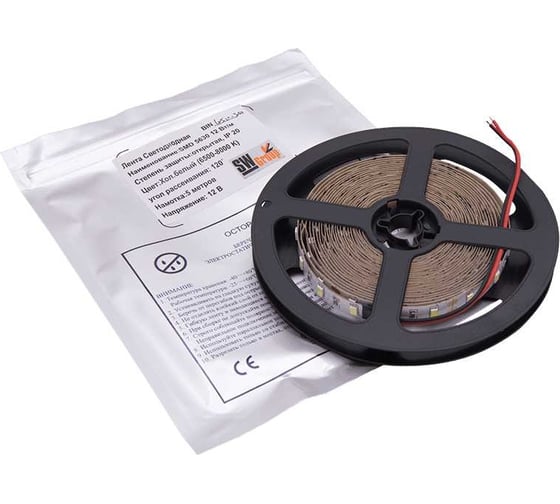Светодиодная лента SWG 12 Вт/м SMD5630, 12В, IP20, Холодный белый, 3М SWG660-12-12-W-M