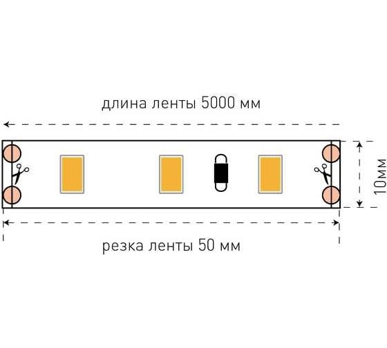 Светодиодная лента SWG 12 Вт/м SMD5630, 12В, IP20, Холодный белый, 3М SWG660-12-12-W-M