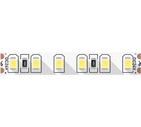 Светодиодная лента SWG 9,6 Вт/м SMD2835, открытая, IP20, Теплый, 24В, 3М 00-00010107