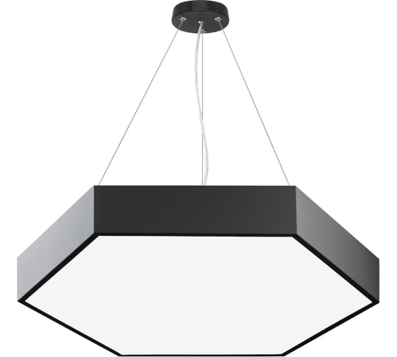 Подвесной светильник LED ЭРА Geometria Hexagon SPO121B40K038 38Вт, 4000K 4000Лм, IP40, 600х80, черный, драйвер Б0058875