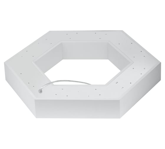 Подвесной светильник LED ЭРА Geometria Hexagon SPO123W40K045 45Вт, 4000K 2500Лм, IP40, 600х80, белый, драйвер Б0058880