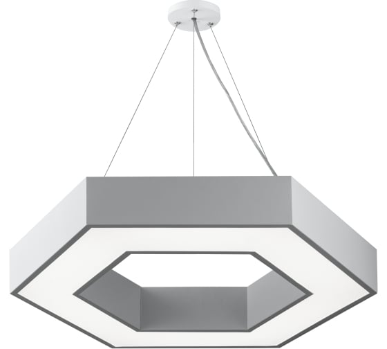 Подвесной светильник LED ЭРА Geometria Hexagon SPO123W40K045 45Вт, 4000K 2500Лм, IP40, 600х80, белый, драйвер Б0058880