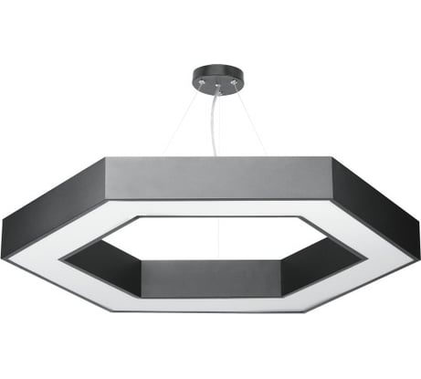Подвесной светильник LED ЭРА Geometria Hexagon SPO123B40K045 45Вт, 4000K 2500Лм, IP40, 600х80, черный, драйвер Б0058879