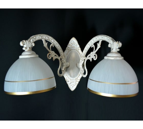 Настенный светильник Мелодия Света P6687-2W WT+GD 000019594
