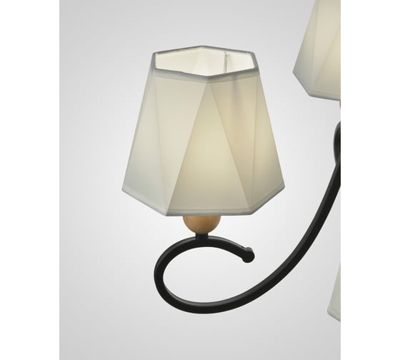 Подвесная люстра Мелодия Света PL6238-3 BK+Wood 000060427
