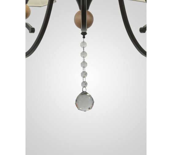 Подвесная люстра Мелодия Света PL6238-5 BK+Wood 000060428
