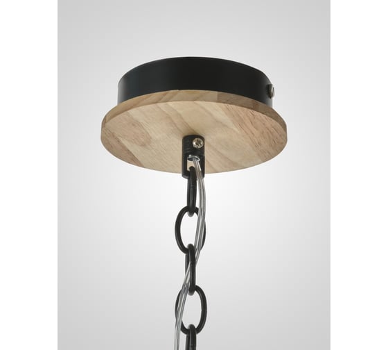 Подвесная люстра Мелодия Света PL6238-5 BK+Wood 000060428