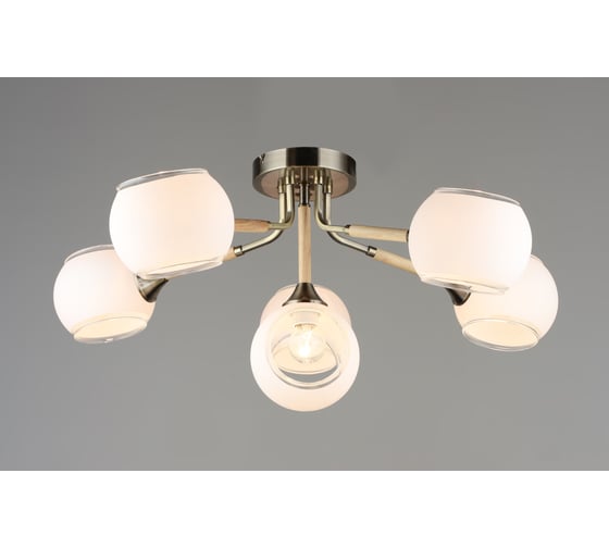 Потолочная люстра Мелодия Света SL9144-6 AB+Wood 000060415 1