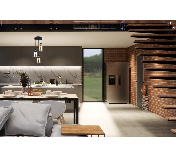 Подвесной светильник Мелодия Света PS8717-3 BK+Wood 000060440