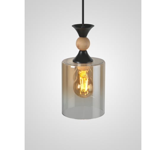 Подвесной светильник Мелодия Света PS8717-3 BK+Wood 000060440