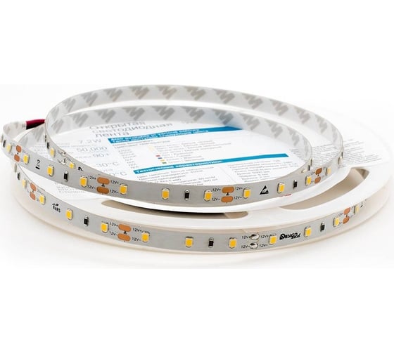 Светодиодная лента DesignLed DSG 2835 NW 60L-V12-IP33, 4000 K, 300 LED, 7,2W/m, LUX DSG260-12-NW-33