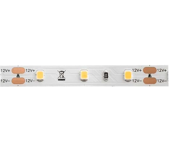Лента светодиодная DSG 2835 WW 60L-V12-IP33, 3000 K, 300 LED, 7,2W/m, LUX DesignLed DSG260-12-WW-33