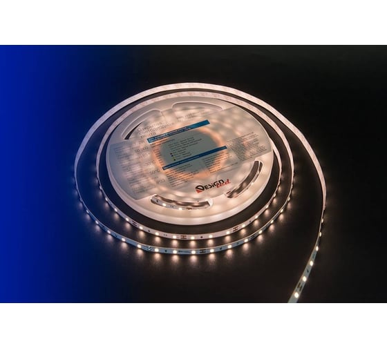 Лента светодиодная DSG 2835 WW 60L-V12-IP33, 3000 K, 300 LED, 7,2W/m, LUX DesignLed DSG260-12-WW-33