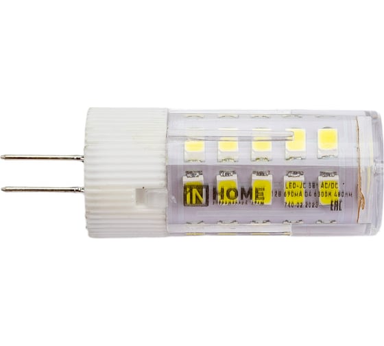 Светодиодная лампа IN HOME LED-JC 5Вт 12В G4 6500К 480Лм 4690612036106