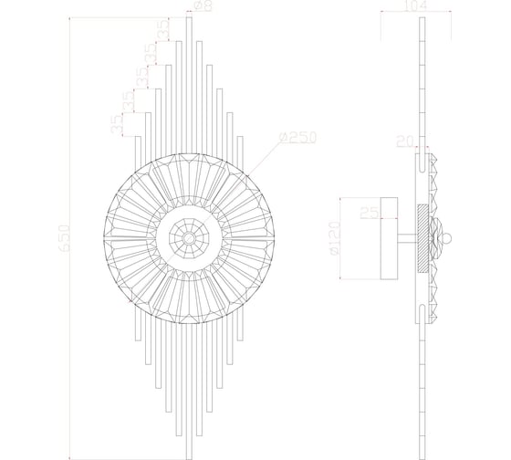 Настенный светильник ARTE LAMP almaaz A2564AP-1PB