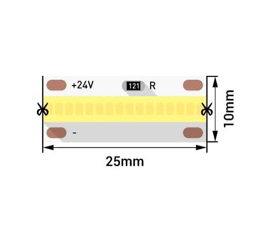 Светодиодная лента DesignLed DSG FOB NW 640L-V24-IP33, 4000 K, 640 LED, 14W/m DSG-FOB-640-24-NW-33