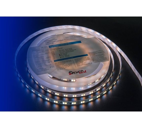 Светодиодная лента DesignLed DSG 5730 WW+W 120L-V24-IP33, 2700+6000 K, 600 LED, 26,8W/m, 5000*10*2 mm DSG7120-24-W+WW-33