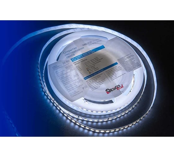 Светодиодная лента DesignLed DSG 5730 W 120L-V24-IP33, 6000 K, 600 LED, 26,8W/m, 5000*15*2 mm DSG7120-24-W-33
