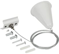 Комплект подвеса для шинопровода IEK Lighting с тросом 1,5м, белый LT-SO0D-KPT-D15-K01