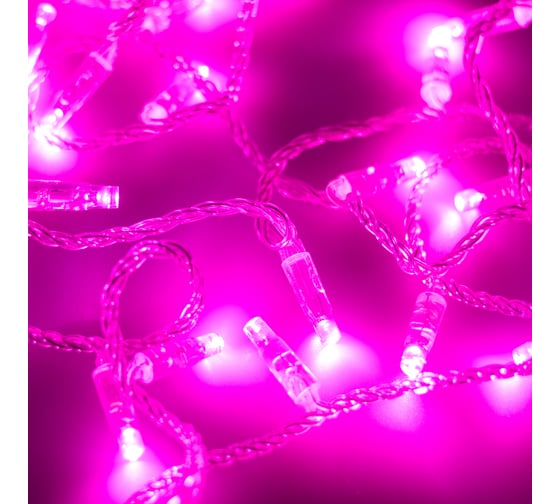 Светодиодная гирлянда Ardecoled ARD-STRING-CLASSIC-10000-CLEAR-100LED-FLASH PINK 025792