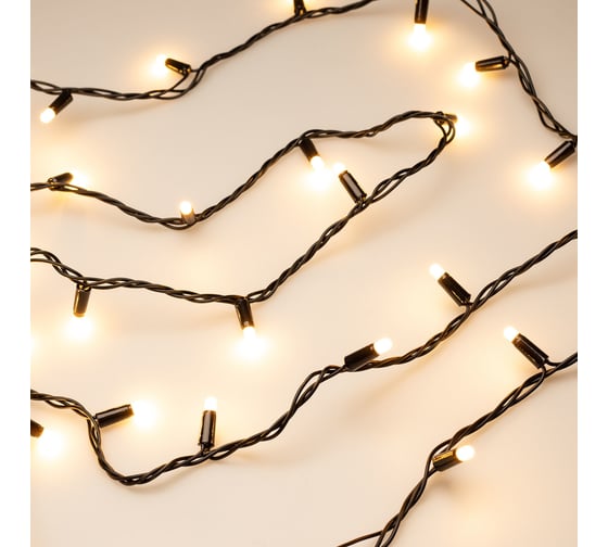 Светодиодная гирлянда Ardecoled ARD-STRING-CLASSIC-10000-BLACK-100LED-MILK-STD Warm, 028209