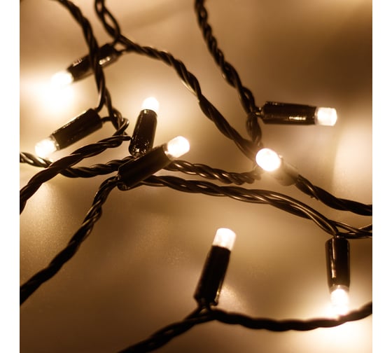 Светодиодная гирлянда Ardecoled ARD-STRING-CLASSIC-10000-BLACK-100LED-FLASH WARM 025795 1