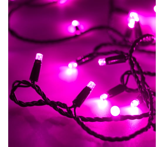 Светодиодная гирлянда Ardecoled ARD-STRING-CLASSIC-10000-BLACK-100LED-STD PINK 025806