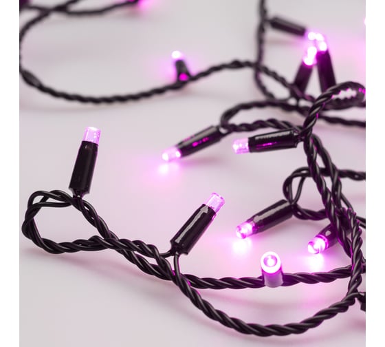 Светодиодная гирлянда Ardecoled ARD-STRING-CLASSIC-10000-BLACK-100LED-STD PINK 025806