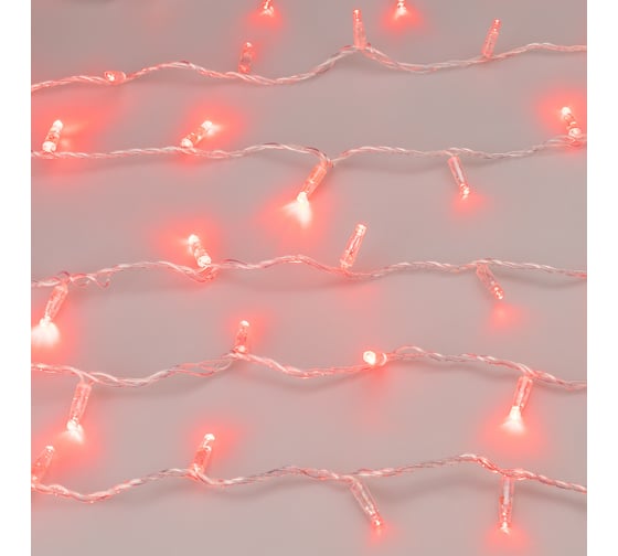 Светодиодная гирлянда Ardecoled ARD-STRING-CLASSIC-1000-CLEAR-100LED-PULSE Red 031639