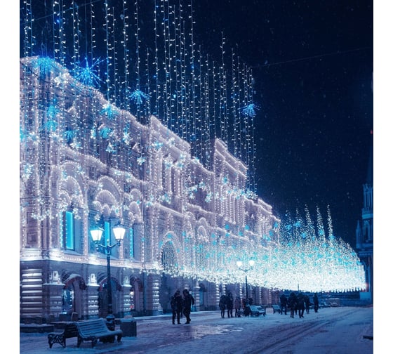 Светодиодная гирлянда Ardecoled ARD-STRING-CLASSIC-10000-CLEAR-100LED-STD BLUE 025787