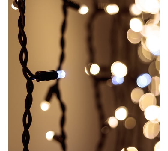 Светодиодная гирлянда Ardecoled ARD-CURTAIN-PRO-2000x3000-BLACK-760LED-FLASH WARM/WHITE (230V, 70W) 026059