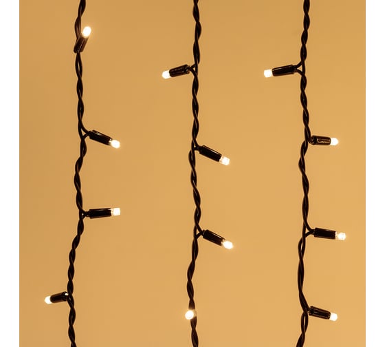 Светодиодная гирлянда Ardecoled ARD-CURTAIN-PRO-2000x3000-BLACK-760LED-STD WARM (230V, 70W) (IP65) 026065