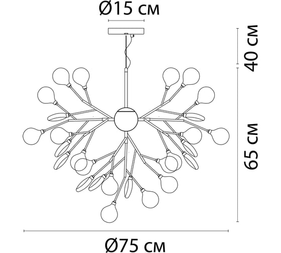 Подвесная люстра ARTE LAMP candy A7274SP-45GO
