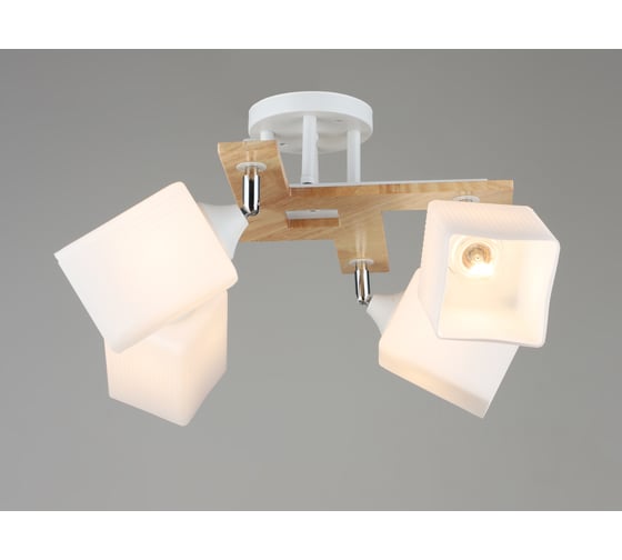Потолочная люстра Мелодия Света SL2919-4 WT+Wood 000060411 1