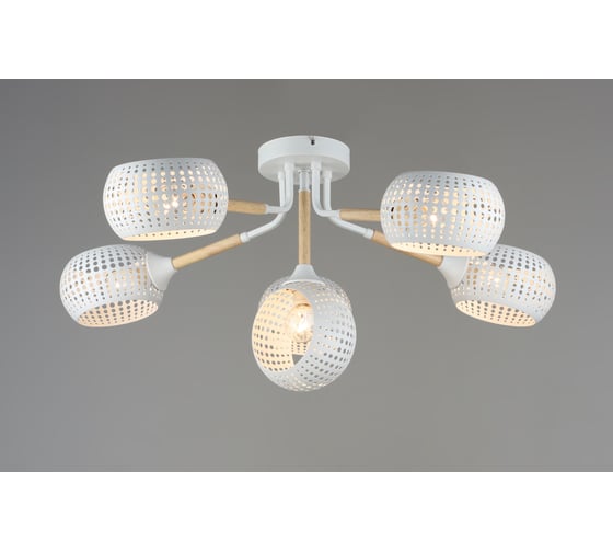 Потолочная люстра Мелодия Света SL7917-6 WT+Wood 000060412 1