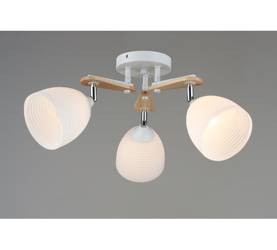 Потолочная люстра Мелодия Света SL2013-3 WT+Wood 000060405 1