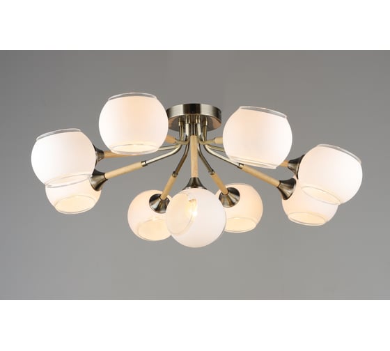 Потолочная люстра Мелодия Света SL9144-9 AB+Wood 000060416 1