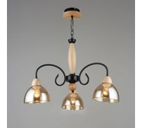 Подвесная люстра Мелодия Света PL8998-3 BK+Wood 000060418
