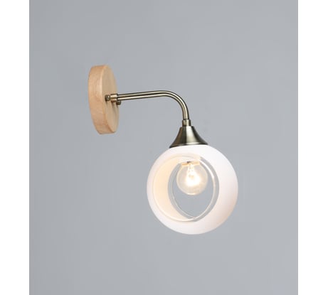Настенный светильник Мелодия Света SL9144-1W AB+Wood 000060417