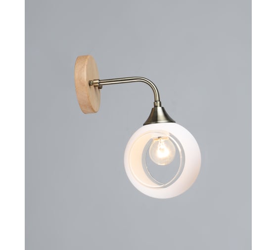 Настенный светильник Мелодия Света SL9144-1W AB+Wood 000060417