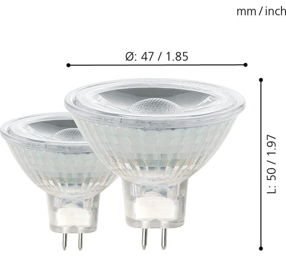 Набор из 2 светодиодных ламп EGLO ПРОМО lm_led_gu5,3 11512