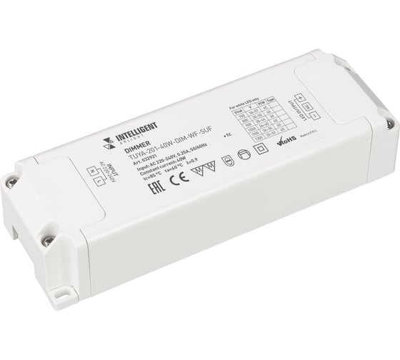 Диммер INTELLIGENT ARLIGHT TUYA-201-40W-DIM-WF-SUF (230V, 433MHz, 700-1200mA) (IARL, -) 032921 1