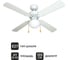 Люстра вентилятор DREAMFAN vegas white 105 62105DFN 5