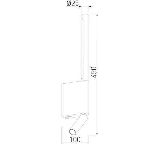 Настенный светодиодный светильник Elektrostandard sarca 4000к 40111/led черный a063692