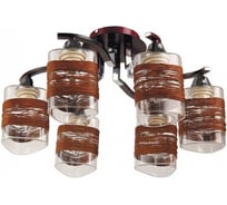 Люстра POWERLIGHT NADI 6хЕ27x60W хром/венге 1091/6-1BLK