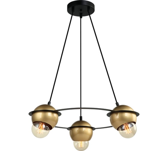 Подвесная люстра ВИНКРУС MDM-4089/3 BK-GD, E27x3x40W MDM4089/3 1
