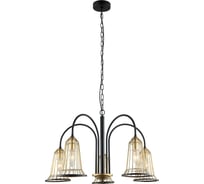 Подвесная люстра ВИНКРУС MDM-3575/5 BK-GD, E14x5x60W MDM3575/5