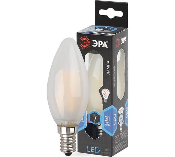 Светодиодная лампа ЭРА F-LED B35-7w-840-E14 frozed Б0027953