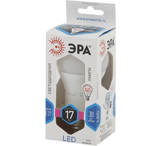 Светодиодная лампа ЭРА LED A60-17W-840-E27 Б0031700