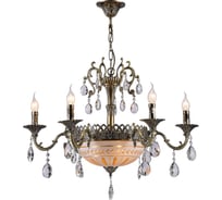 Подвесная люстра ВИНКРУС MDG7167/5-3 AB-YL, E27x8x60W MDG7167/5+3